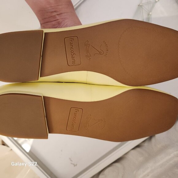 Franco Sarto Leather "Abigail" Yellow Ballet flats. NIB. Size 7 - Picture 6 of 9